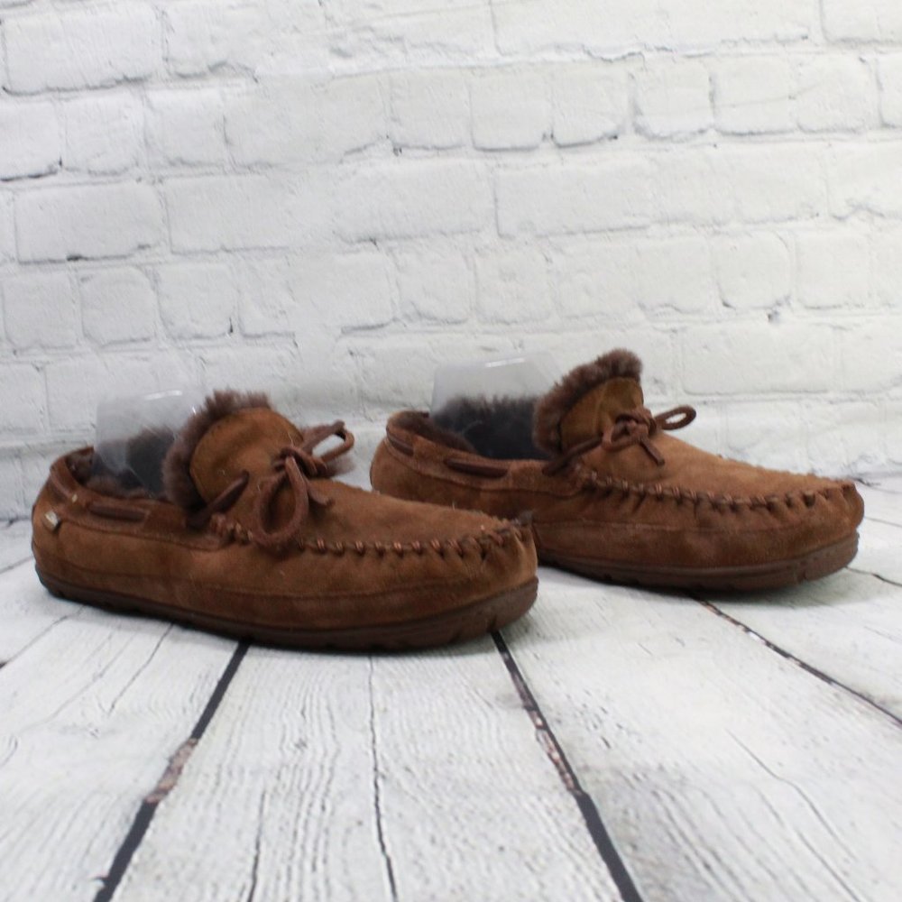 LL BEAN Shearling Lined Moccasins Slippers 11 M - Picture 3 of 8